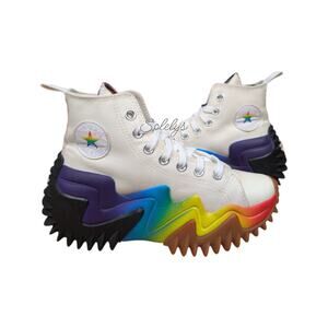Converse Run Star Motion High Top Pride Multicolor Platform Sneaker Womens 5